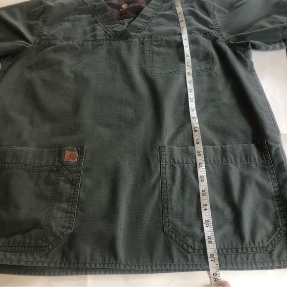 Carhartt Medical Mens Ripstop Multi-Pocket Short Sleeves Scrub Top Size S - Picture 9 of 13